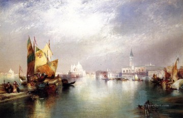 トーマス・モラン Painting - ヴェネツィアの海景の素晴らしさ トーマス・モラン